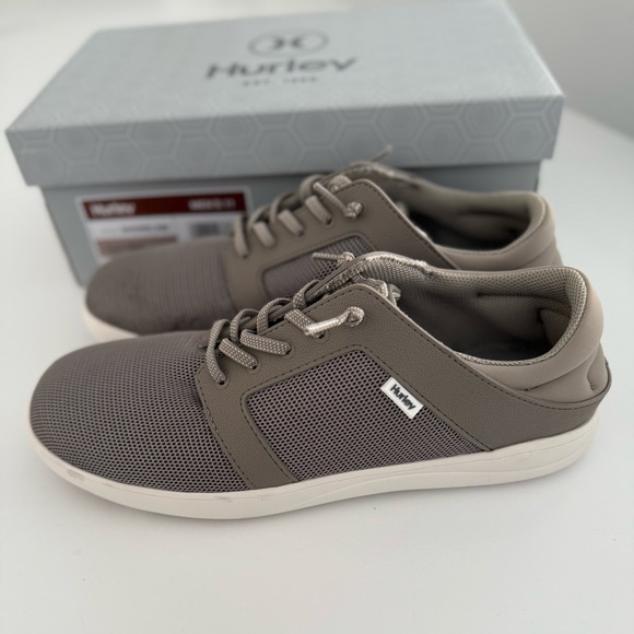 Hurley Gray and White Men's Sneakers - Picture 1 of 8